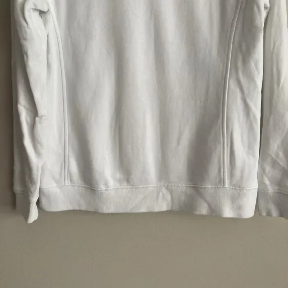 Vineyard Vines Womens Pullover 1/4 Zip Fleece Jacket Back Detail Sz Small White - Picture 10 of 12